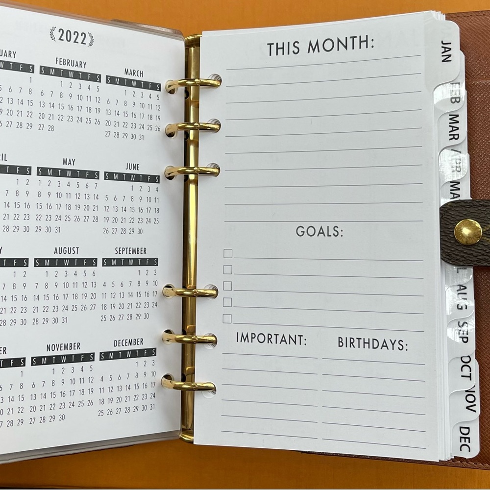 2026 Calendar Fits Louis Vuitton PM/MM/GM Agenda Insert + Filler Paper + Pen - Picture 14 of 16